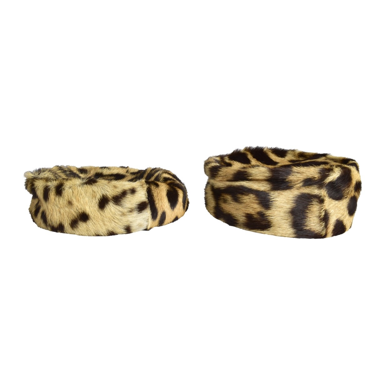 Two Genuine Leopard Skin Hats
