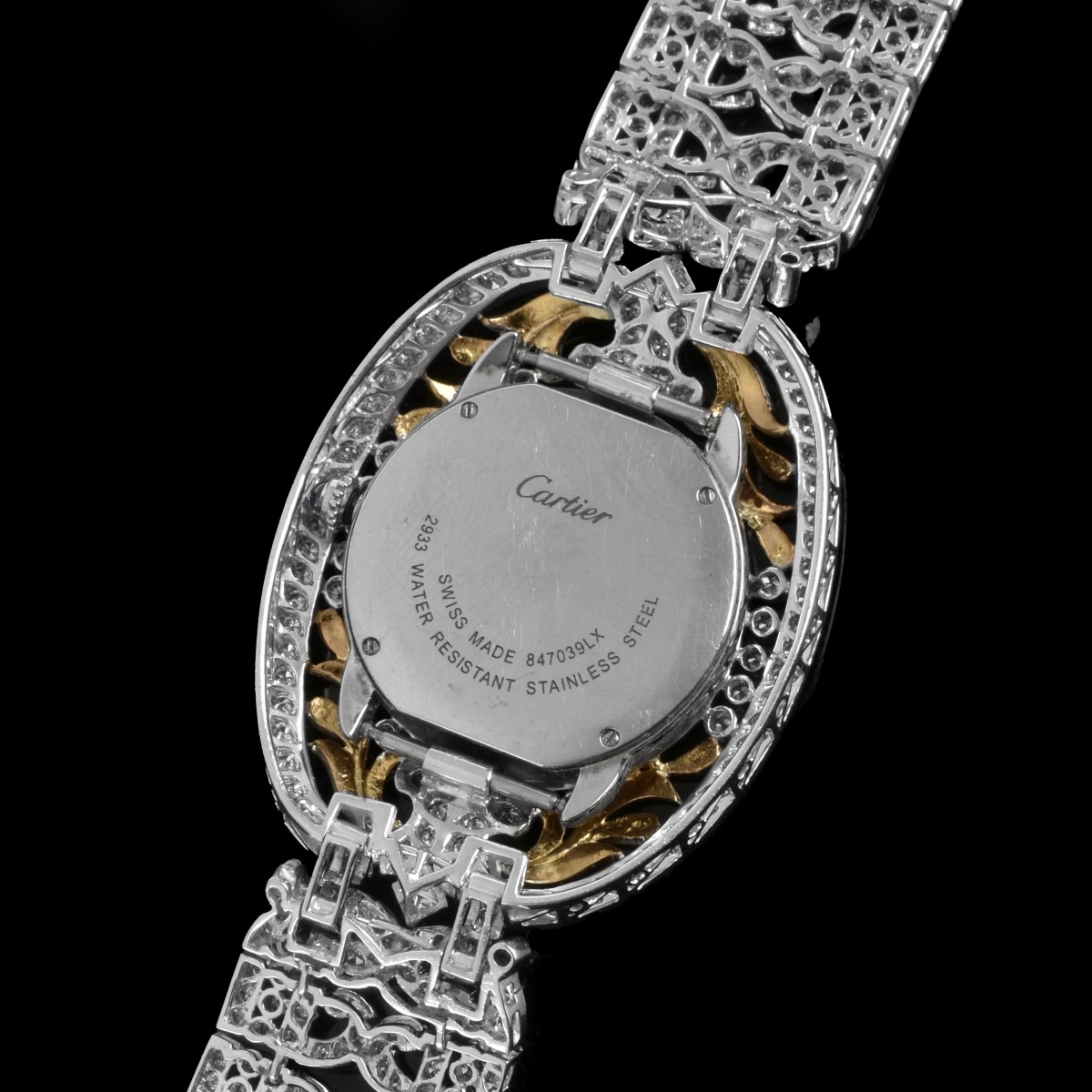 Diamond Bracelet with Cartier Watch