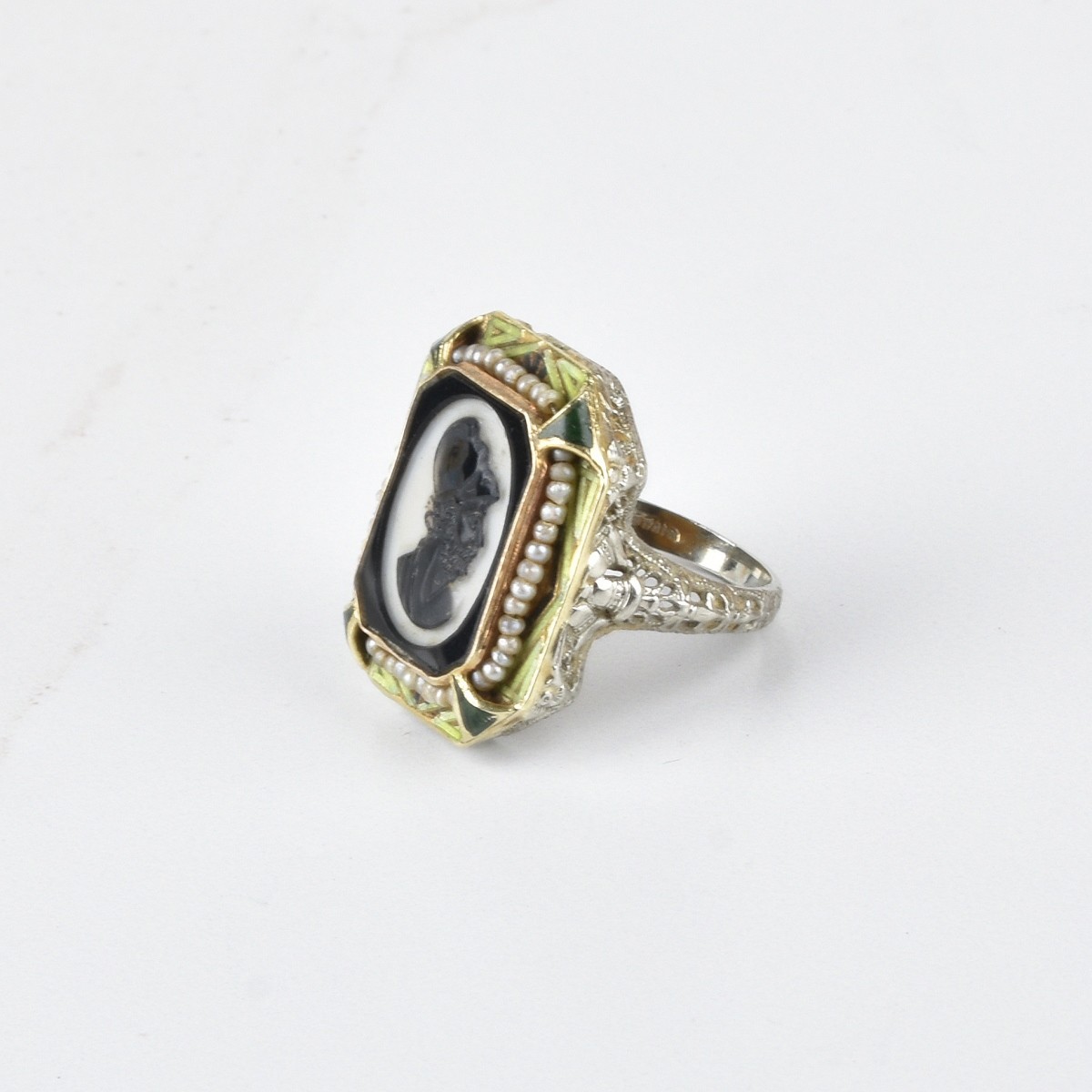 Antique Cameo and 14K Ring
