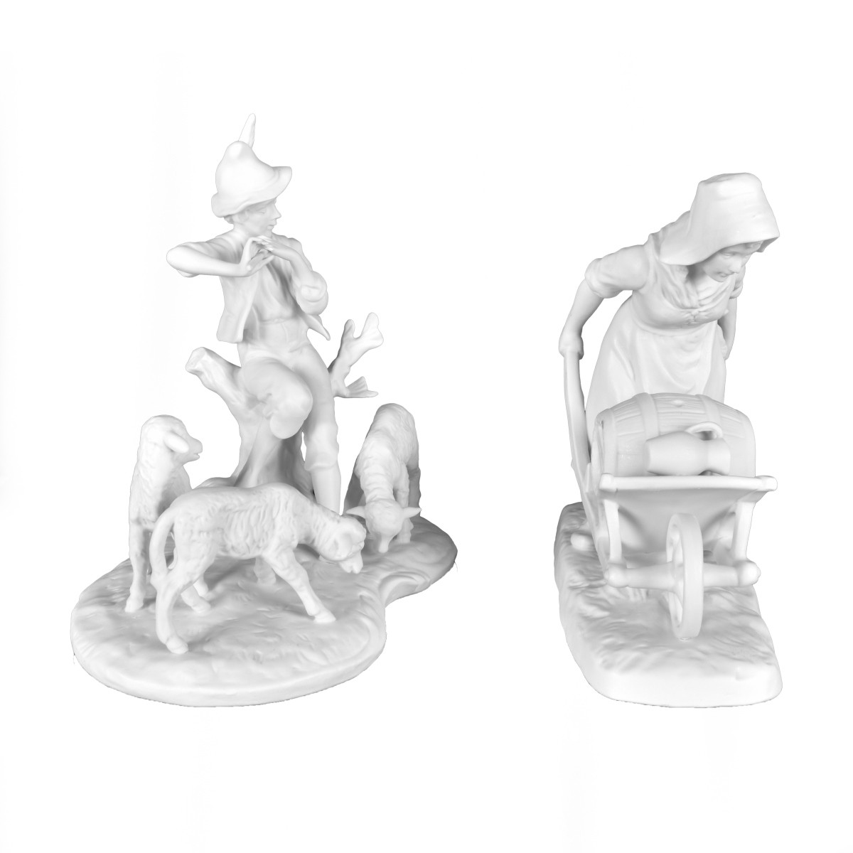 Two Capodimonte Bisque Figurines