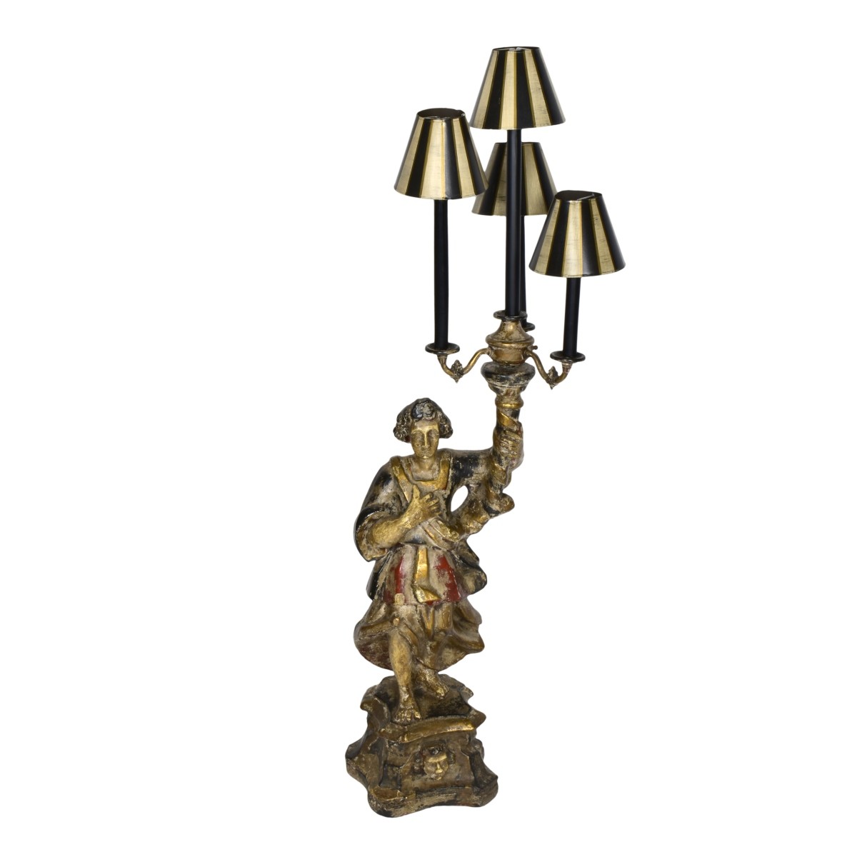 Large Spanish Colonial Style Santos Lamp