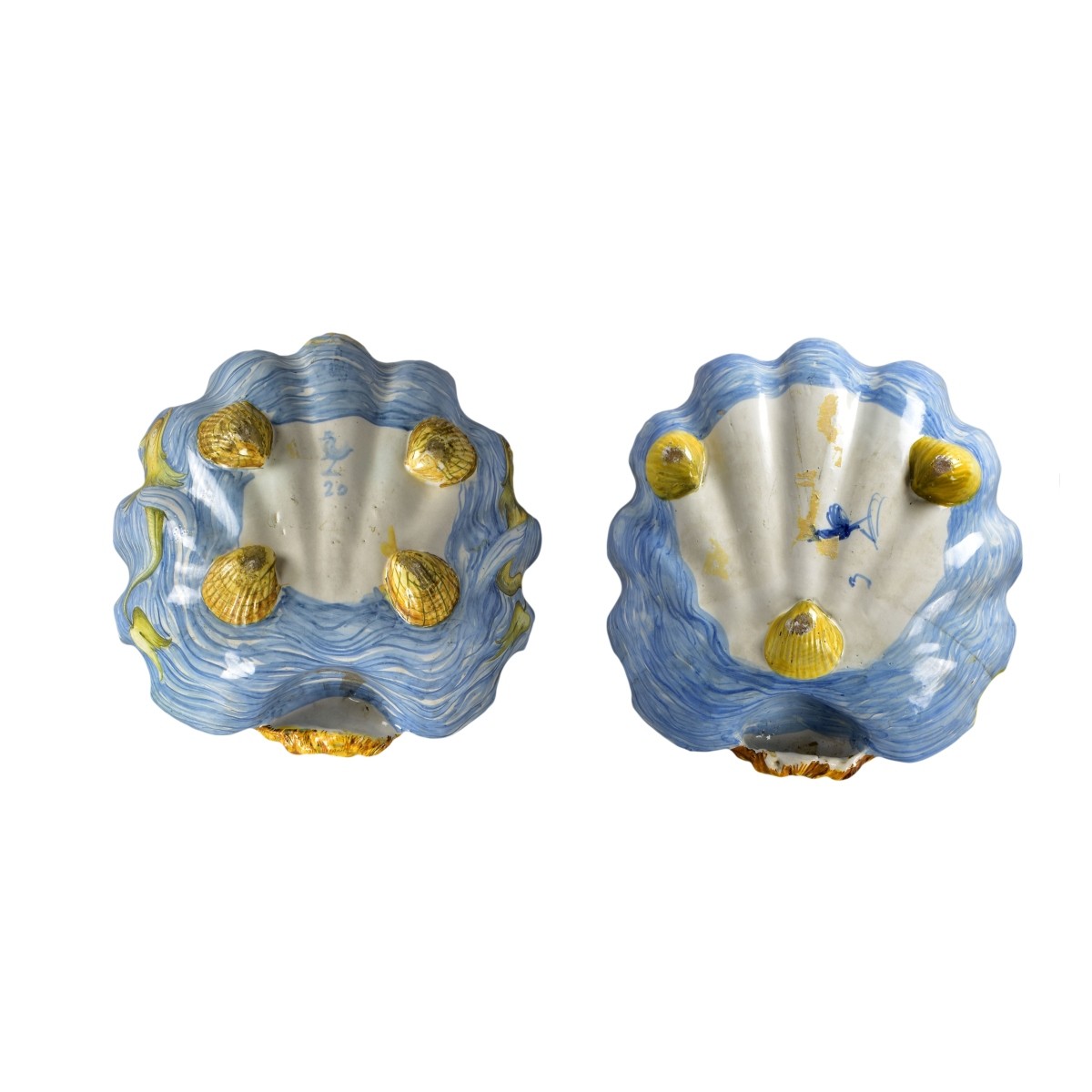 Pair of Antique Majolica Bowls