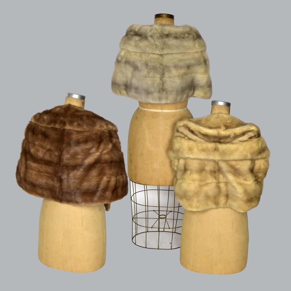 Three Assorted Fur Stoles