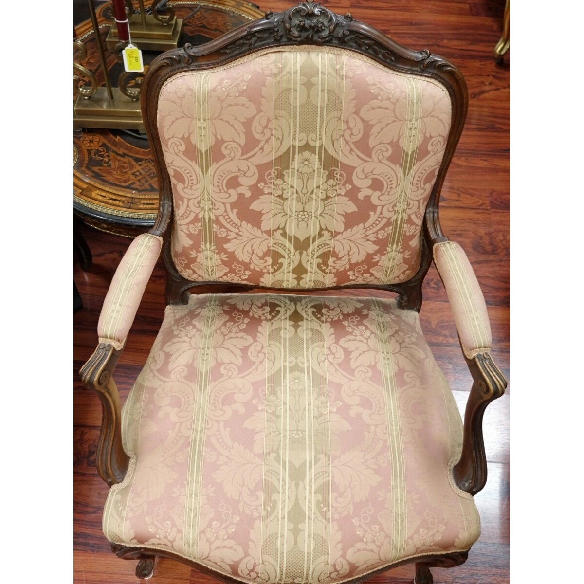 Louis XV Style Carved Fauteuil Armchair