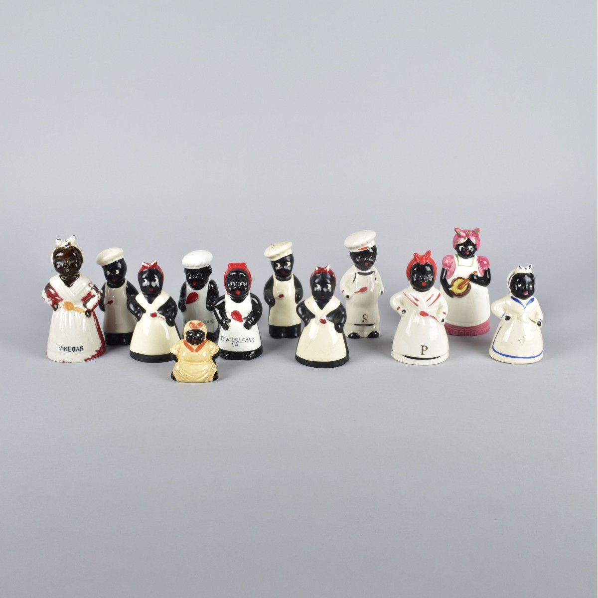 Black Americana Salt and Pepper Shakers