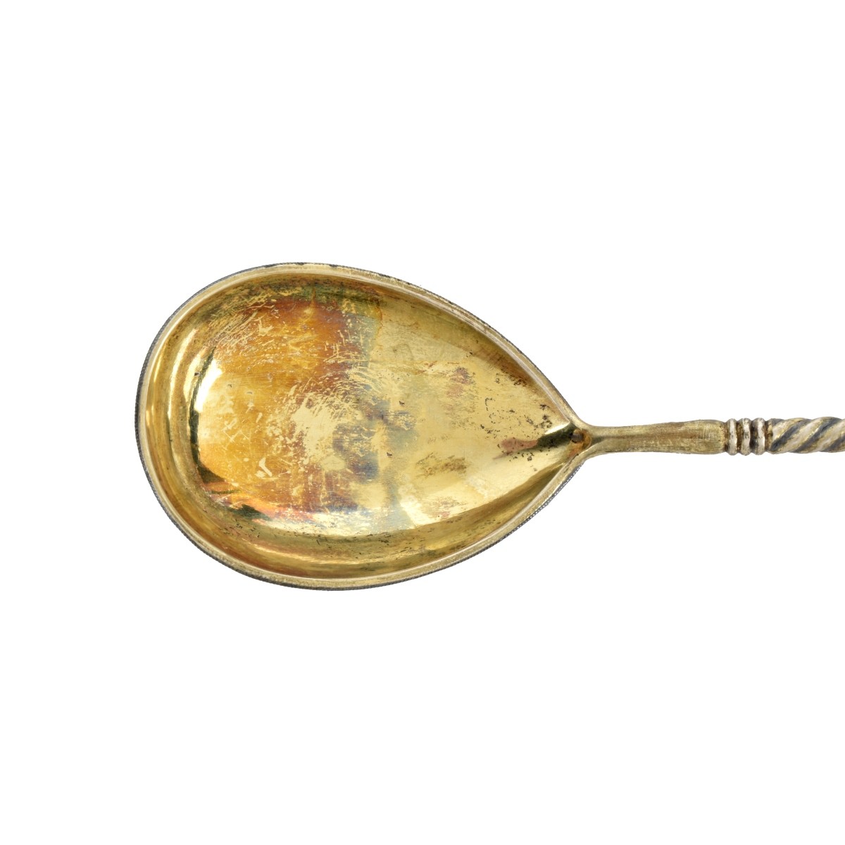 Russian Enamel Silver Gilt Spoon