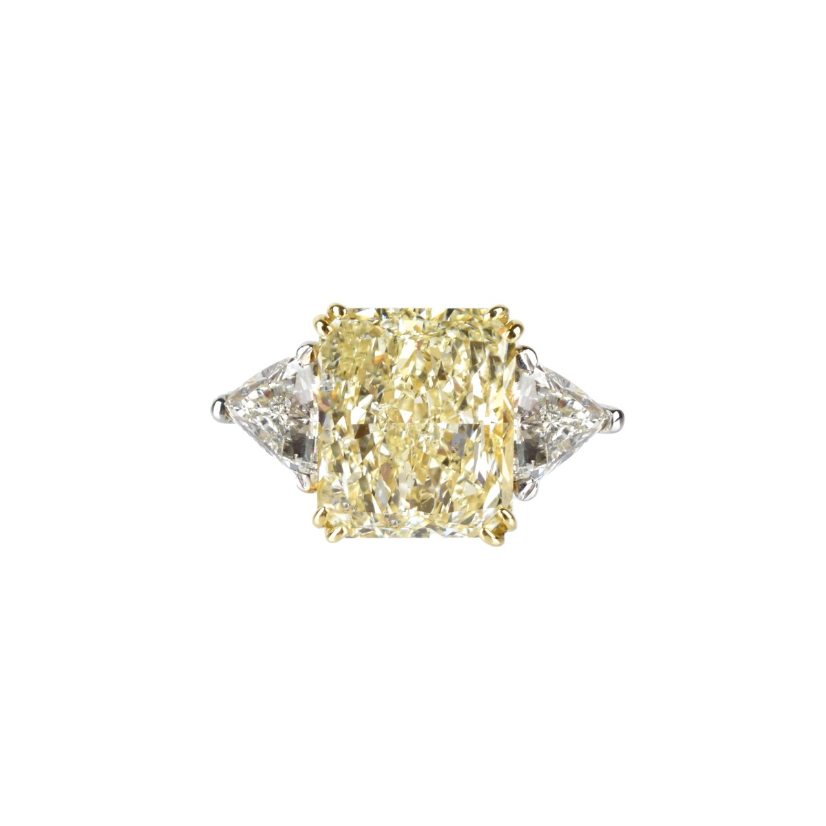 GIA 14.30ct Yellow Diamond and 18K Ring