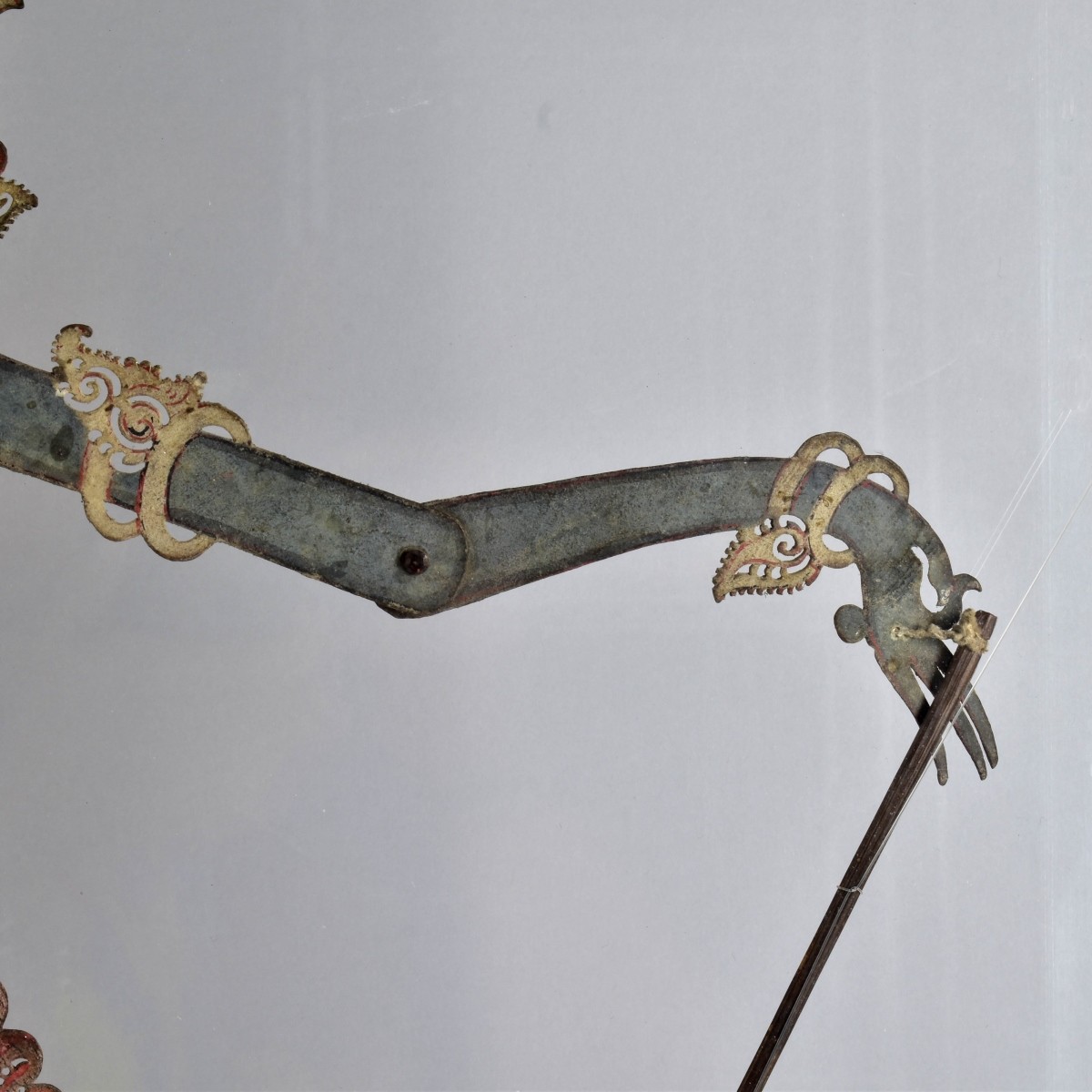 Pair of Antique Thai Puppets in Display Cases