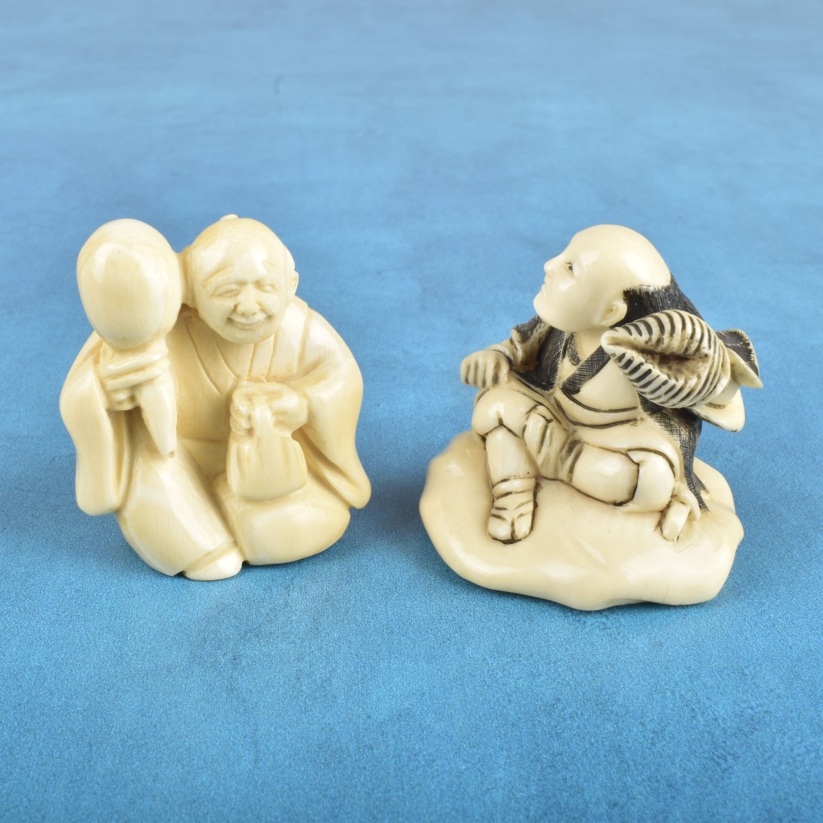 Two Antique Japanese Netsuke Figurines