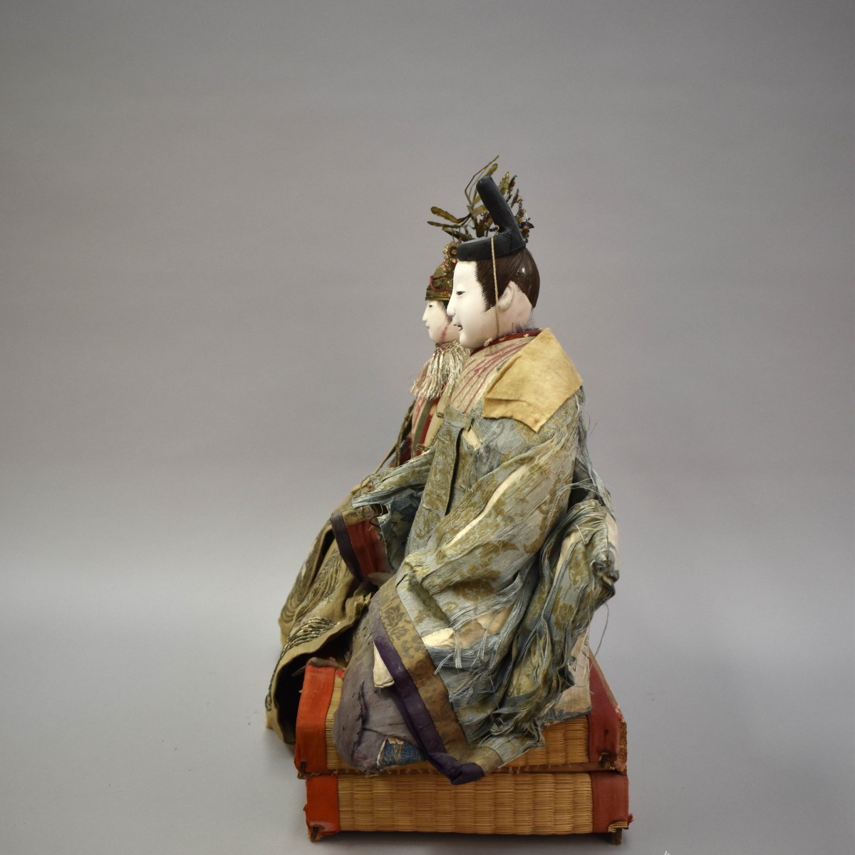 Antique Japanese Emperor and Empress Dolls