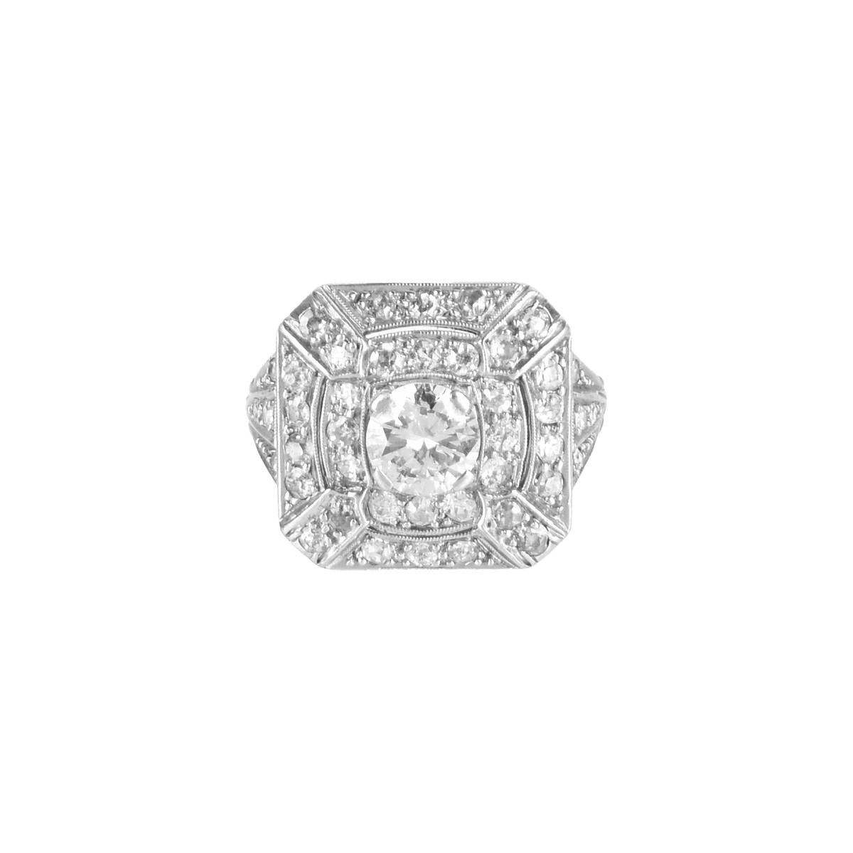 Art Deco Diamond and Platinum Ring