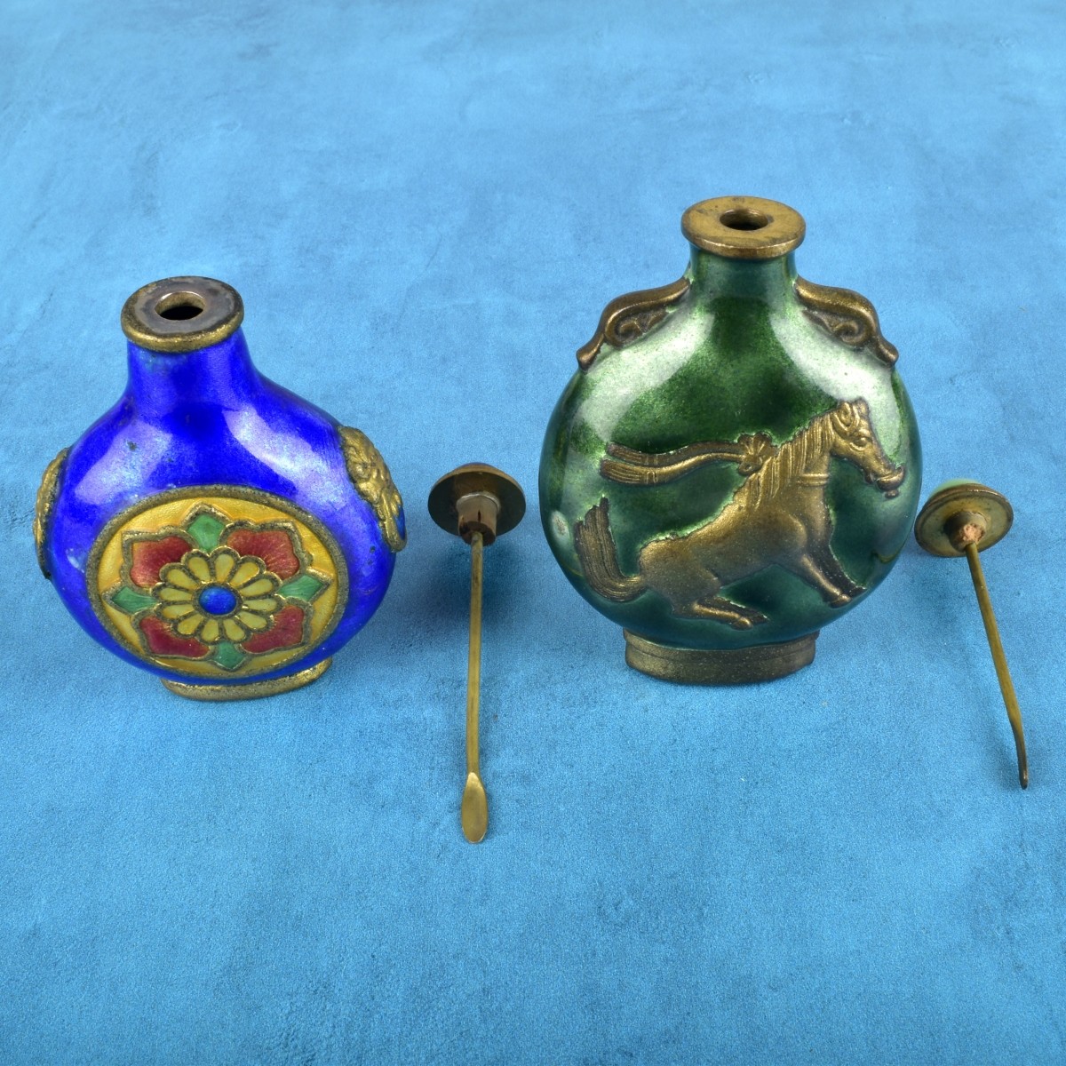 Three Chinese Canton Enamel Snuff Bottles