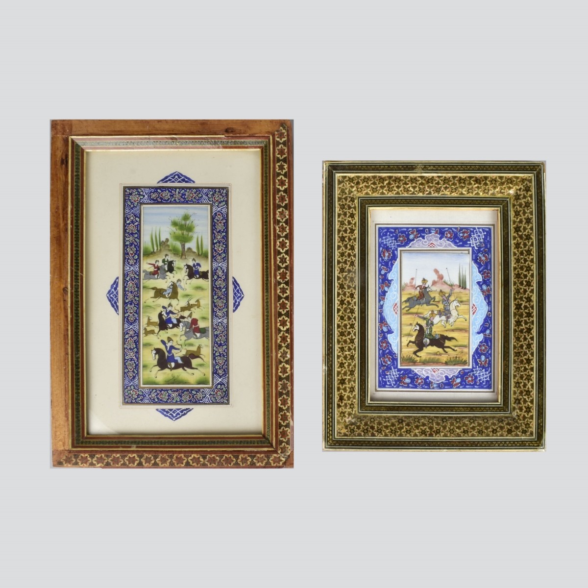 Two Persian Miniature Celluloid Paintings