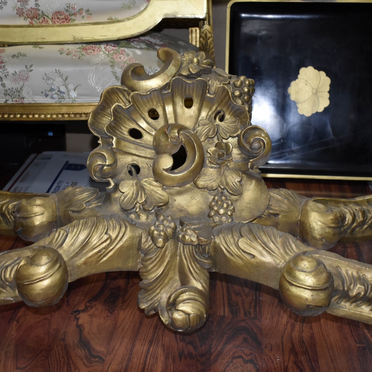 19th C. Italian Gilt Rococo Console Base