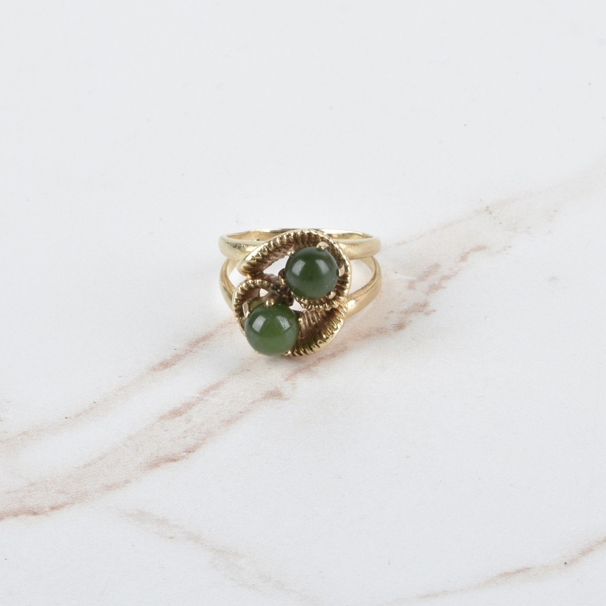 Jade and 14K Ring