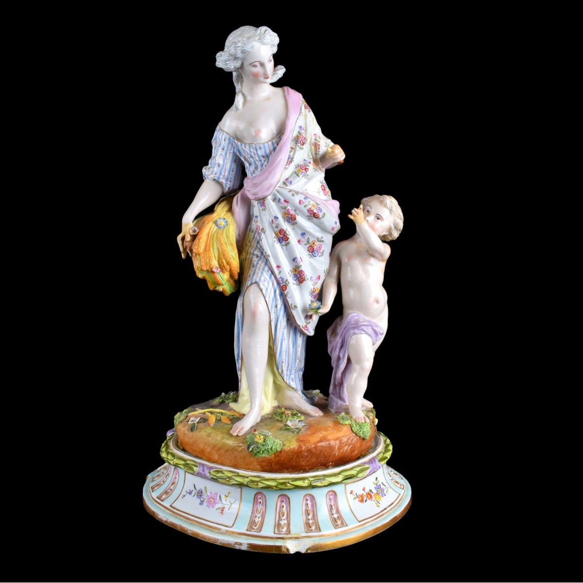 Impressive Pr Meissen Porcelain Figural Group