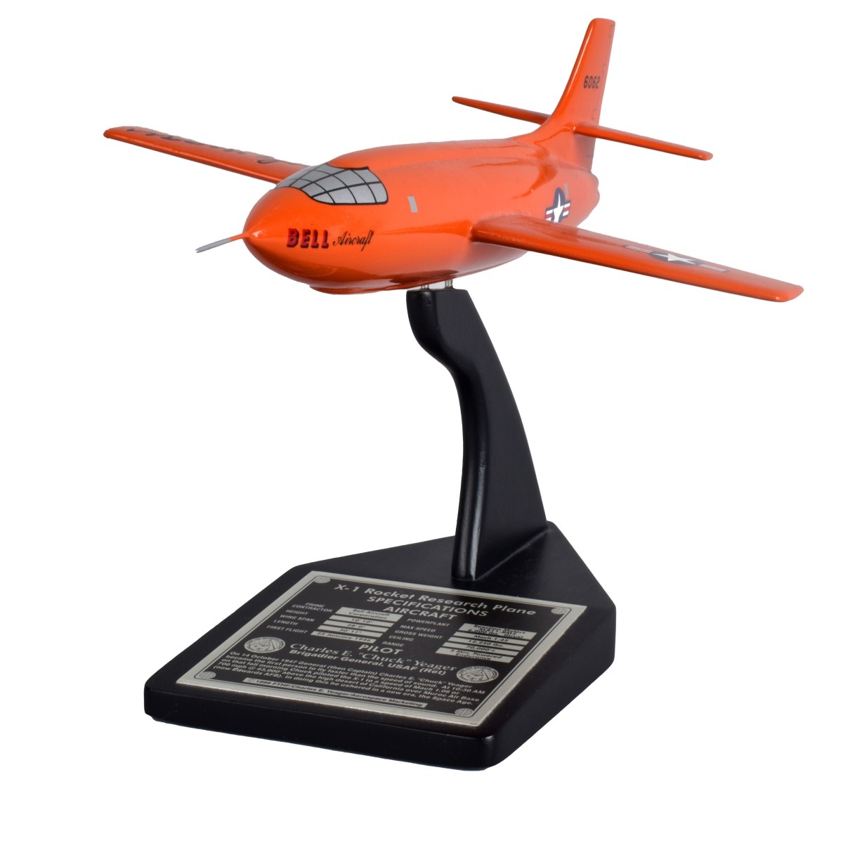 Chuck Yeager Signed Bell X-1 Rocket Plane Model