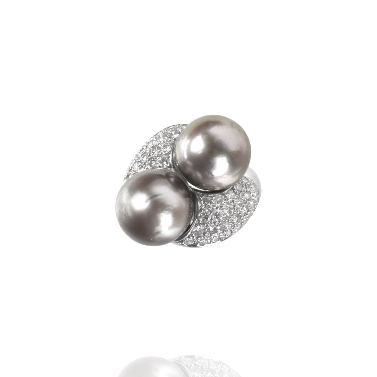 Diamond, Pearl and 18K Ring