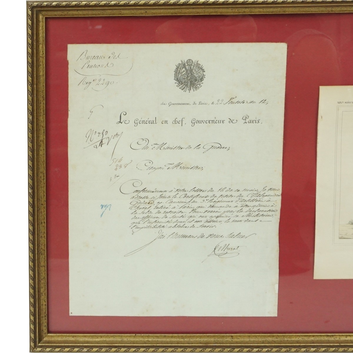 Napoleonic Letter from Murat