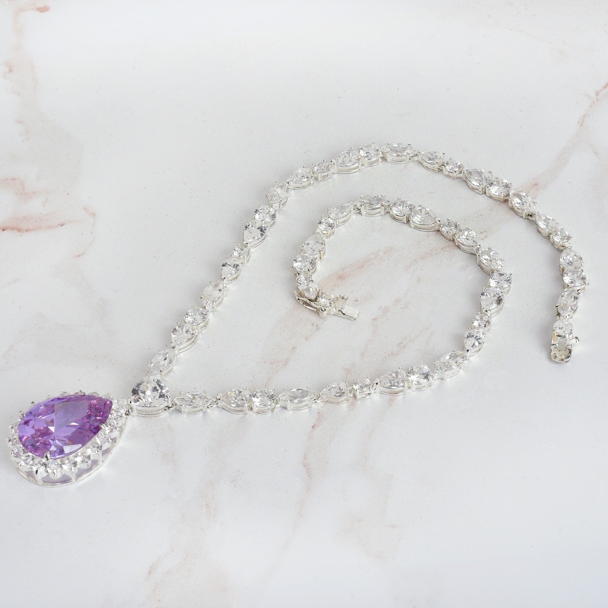 CZ and Sterling Necklace
