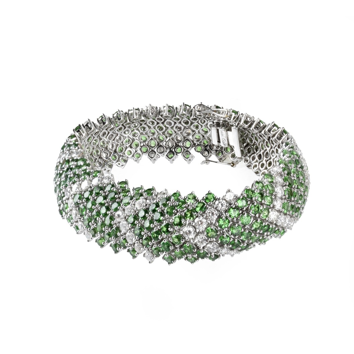 Tsavorite, Diamond and 18K Bracelet