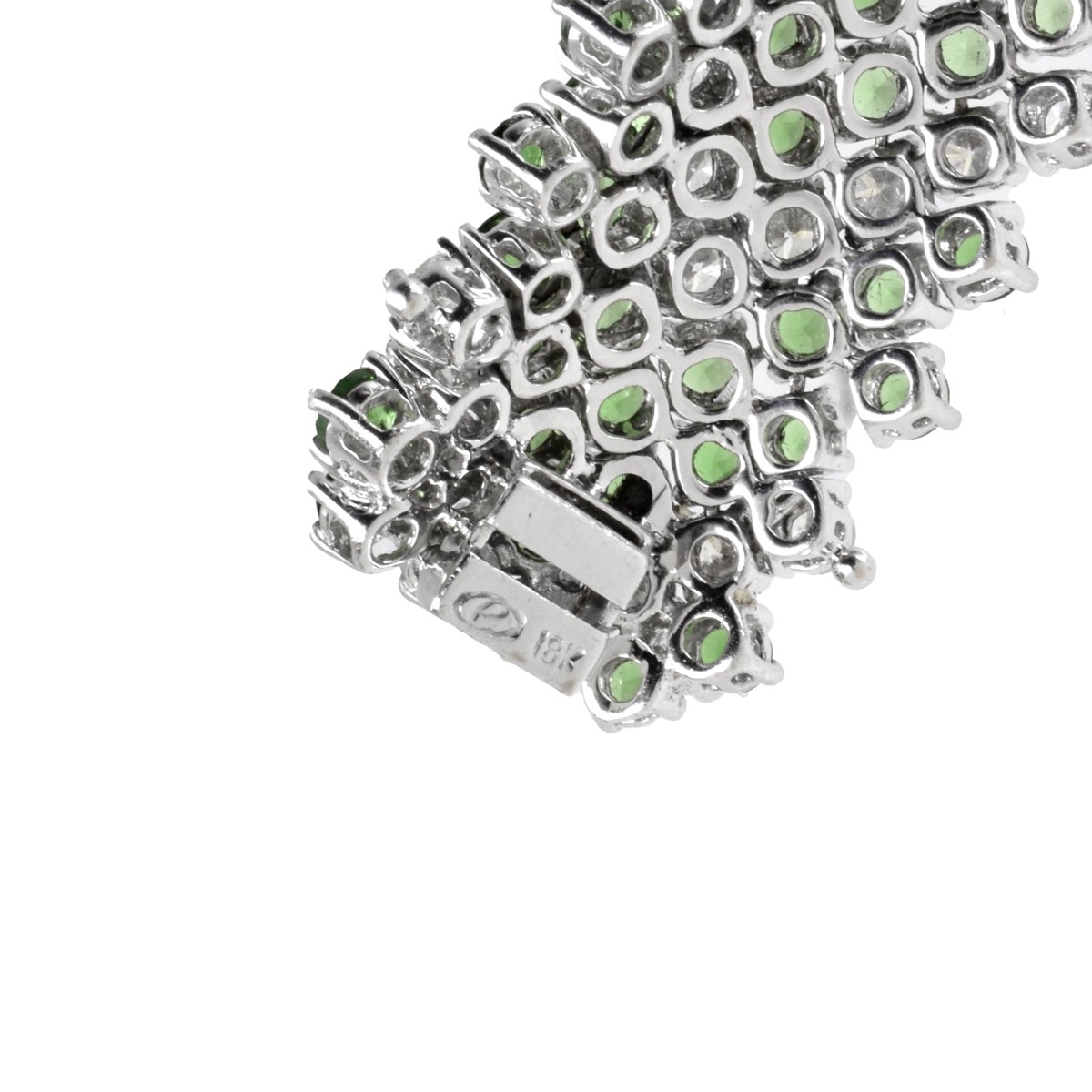 Tsavorite, Diamond and 18K Bracelet