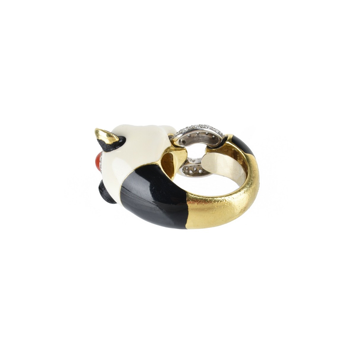 David Webb Panda Ring