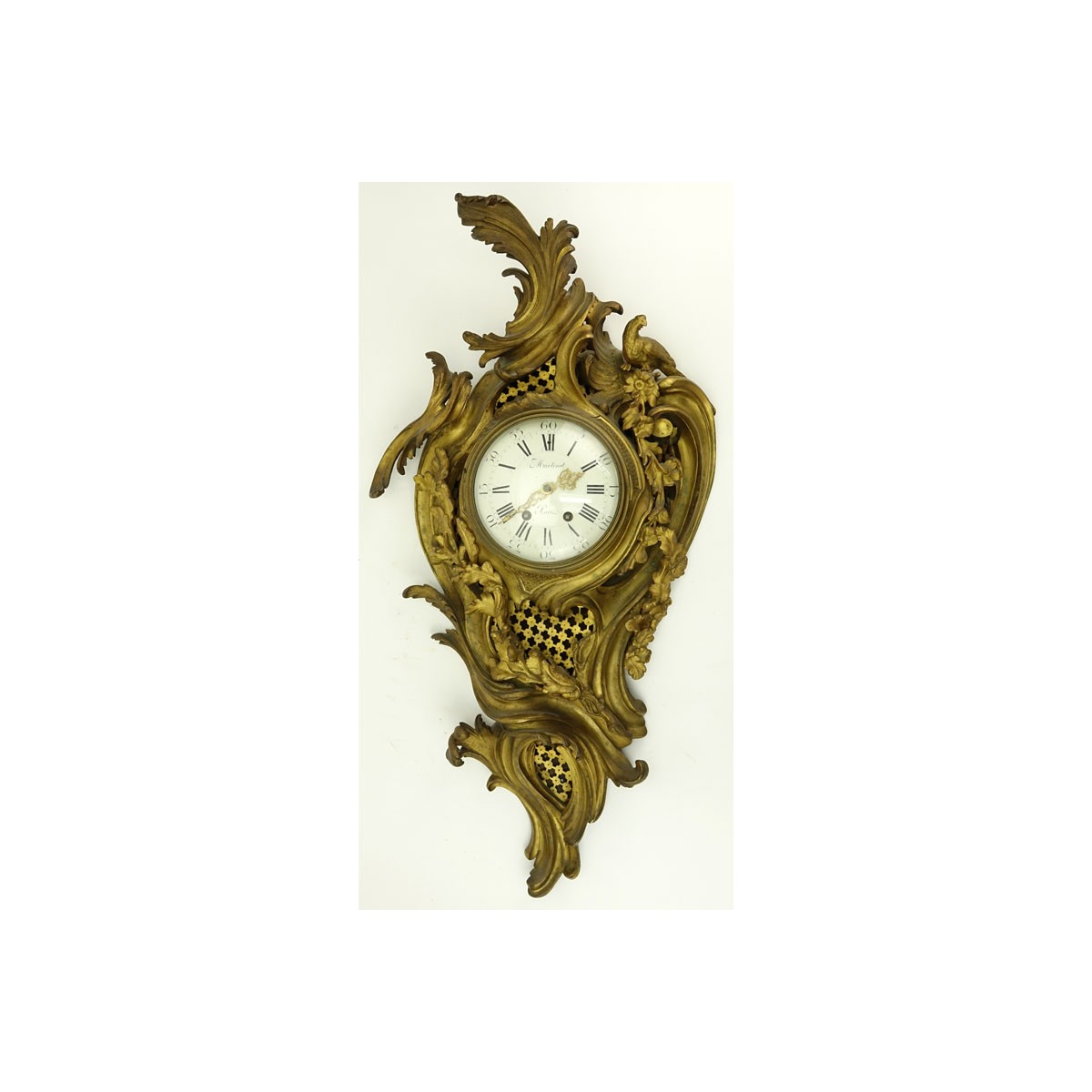 Antique Martinot Bronze Cartel Clock