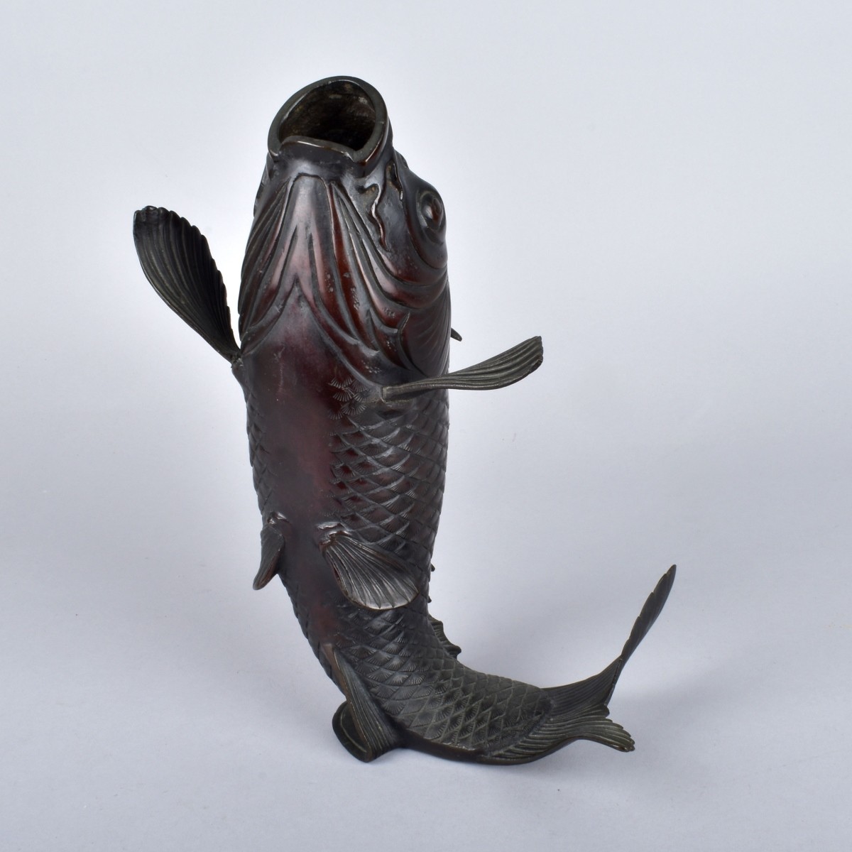 Meiji Bronze Koi Sculpture