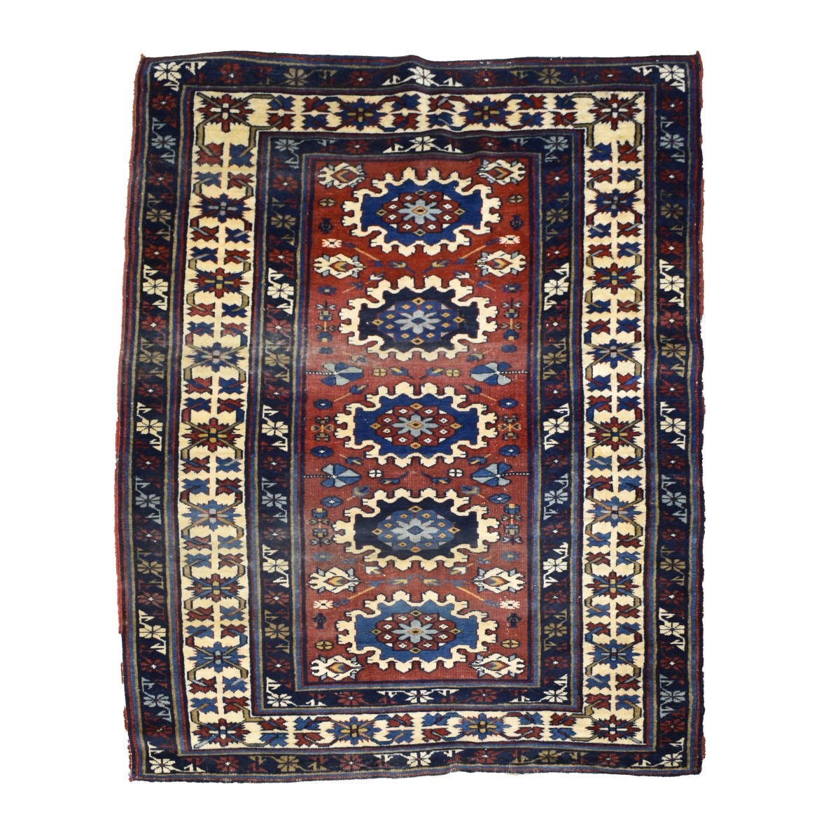 Semi Antique Kazak Wool Rug