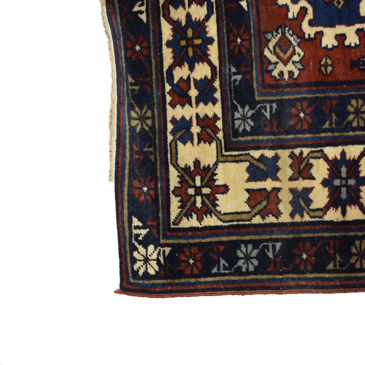 Semi Antique Kazak Wool Rug