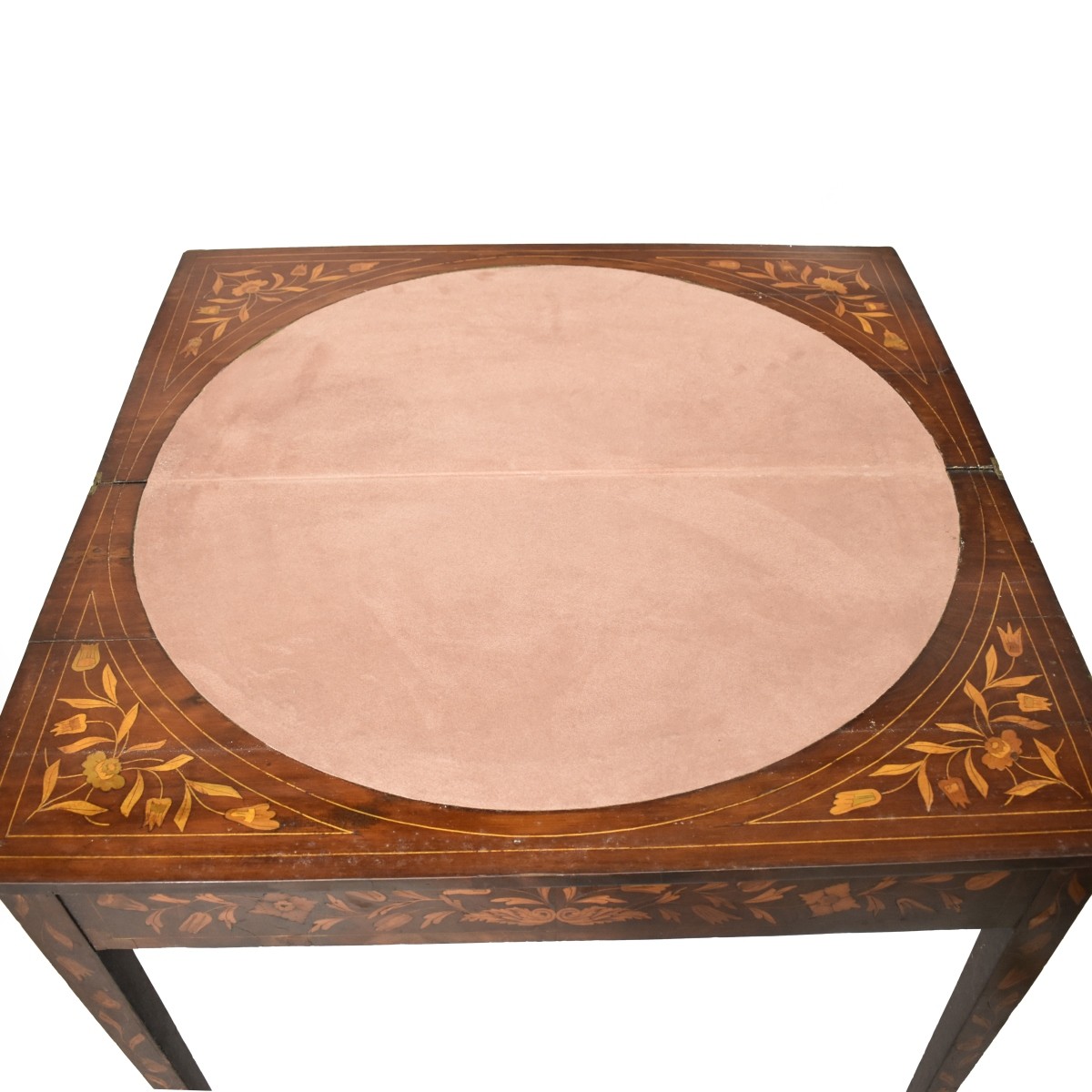 19th C. Dutch Marquetry Inlaid Game Table