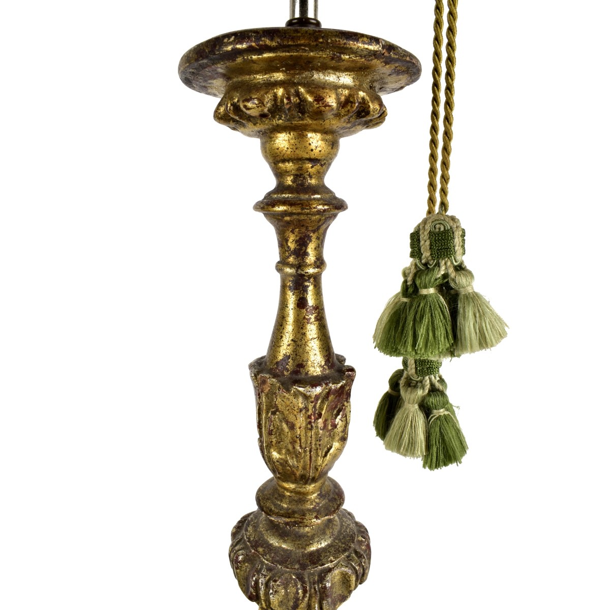 Pair of Louis XVI Style Giltwood Lamps