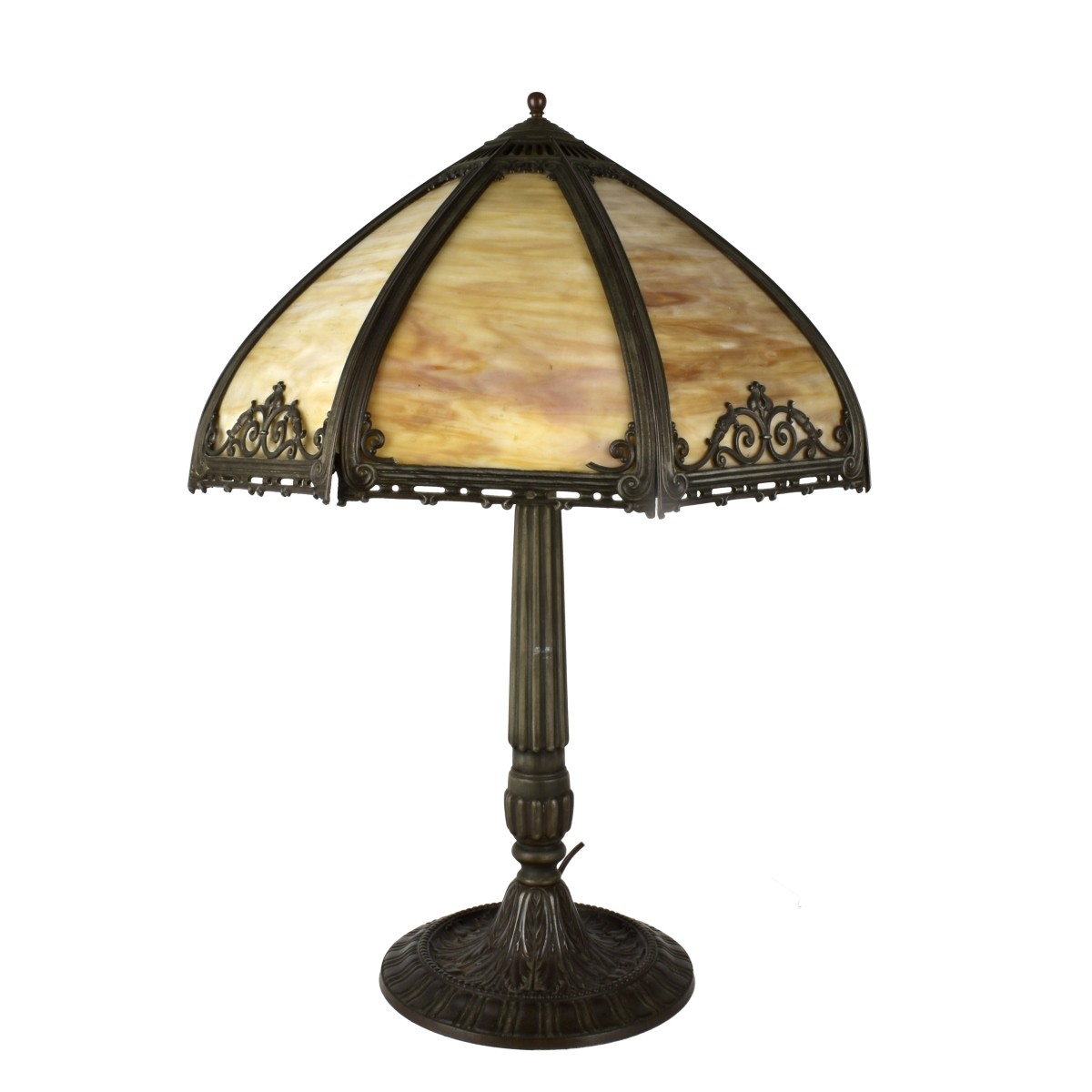 Caramel Slag Glass Lamp Miller & Co.