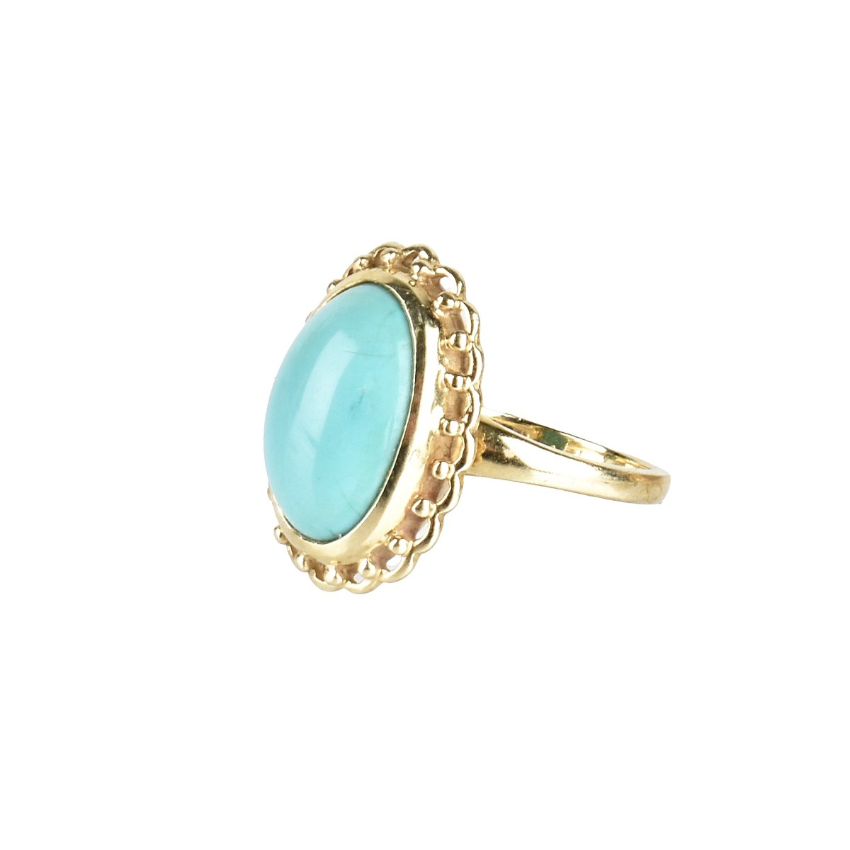 Turquoise and 14K Ring