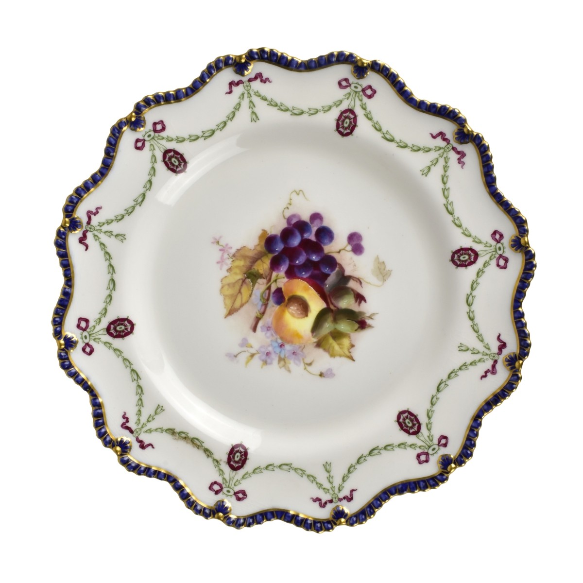 19C Royal Worcester Fruit Plates