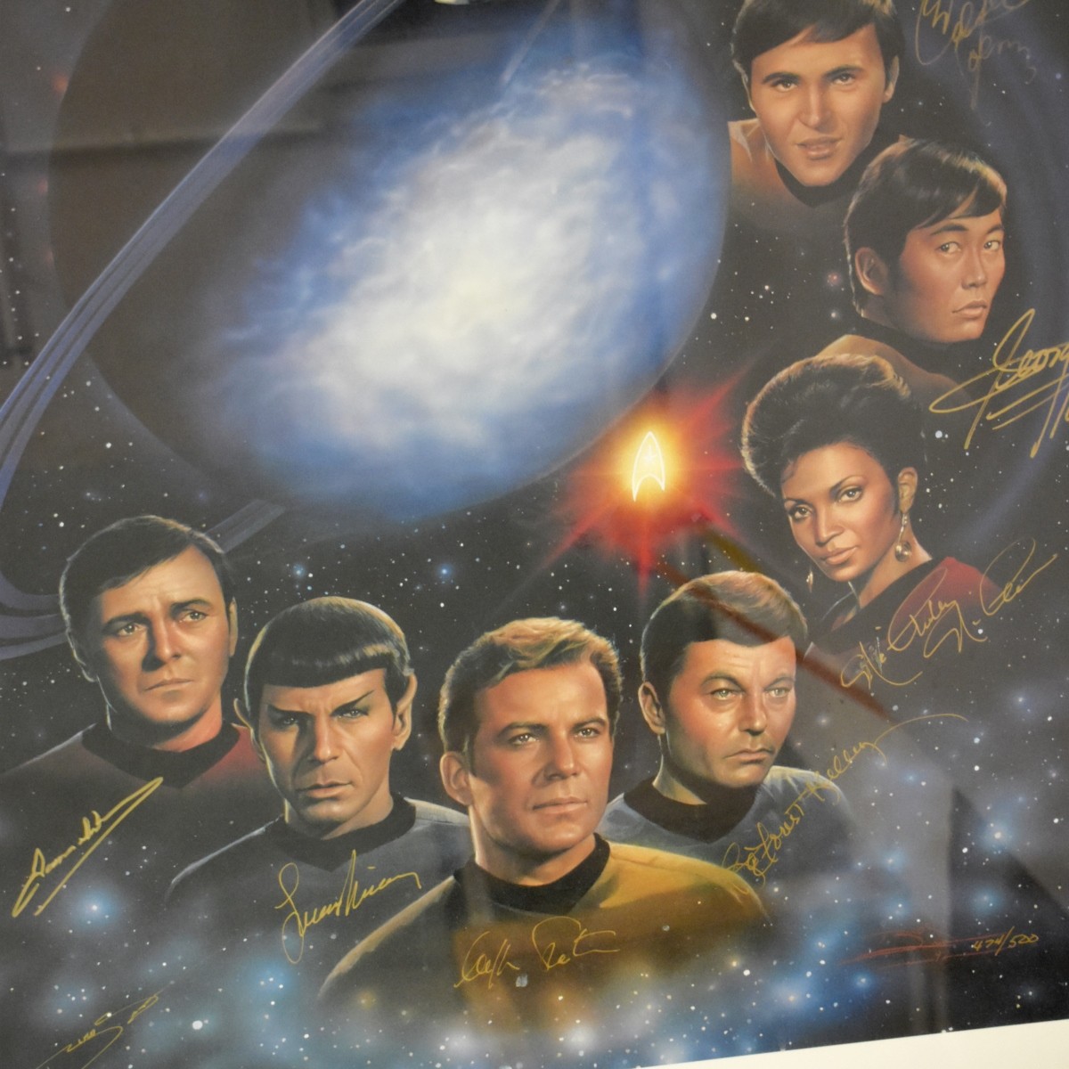 3 Star Trek Cast Autographed Art Work