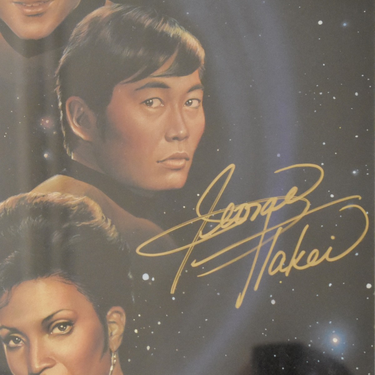 3 Star Trek Cast Autographed Art Work