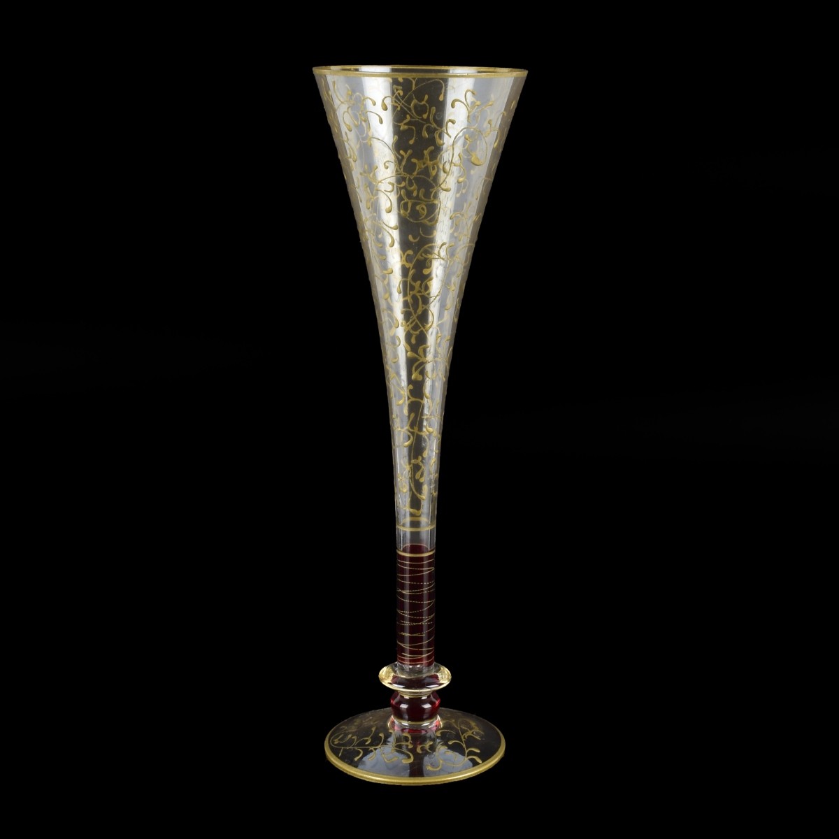 Eight Murano Style Champagne Flutes