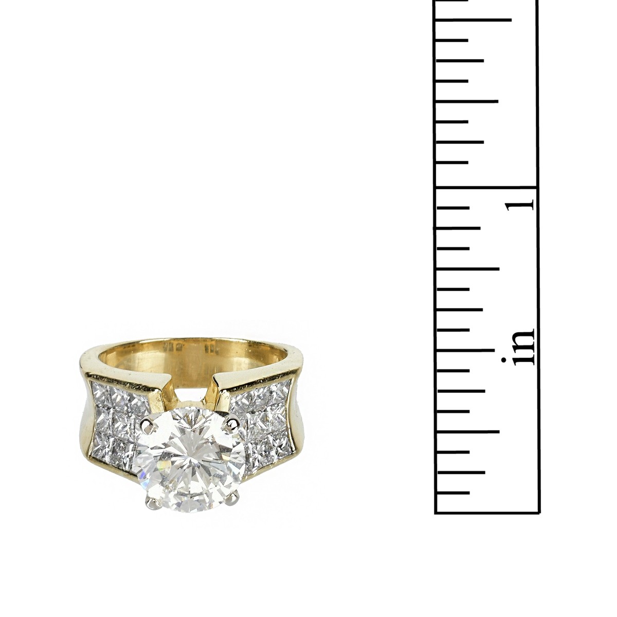 GIA 5.09ct Diamond and 14K Ring