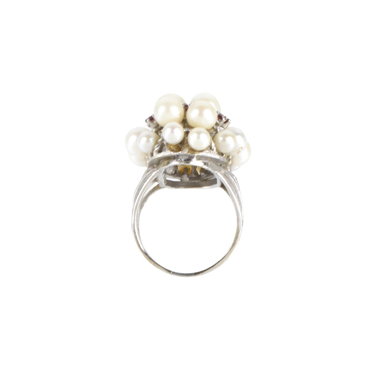 Pearl, Ruby and 18K Ring
