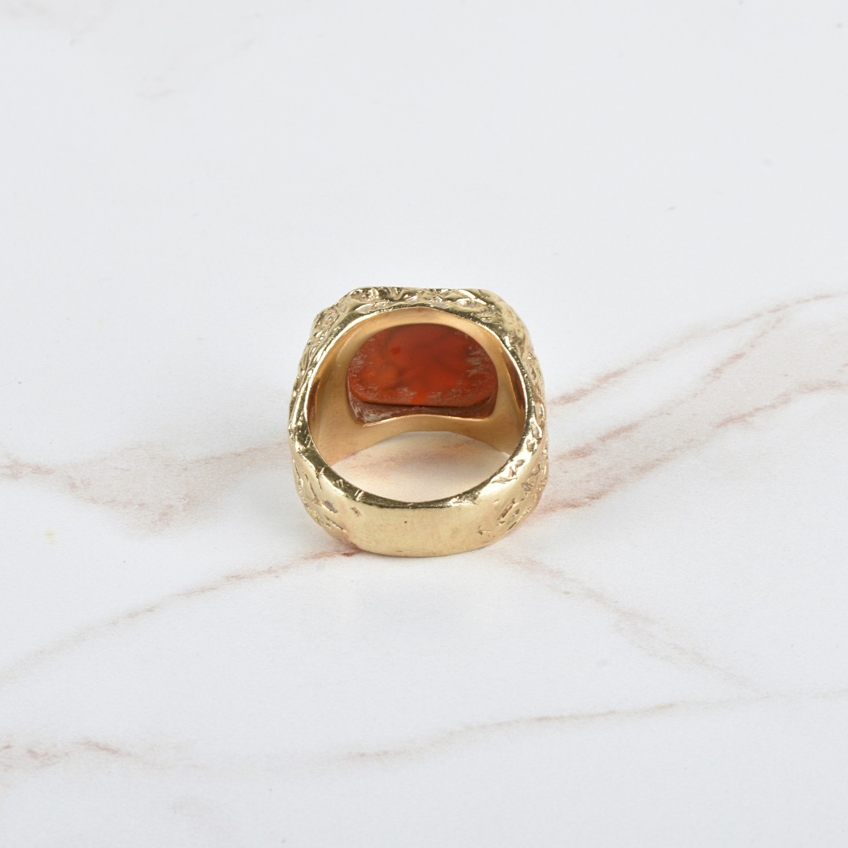 Carnelian and 14K Ring