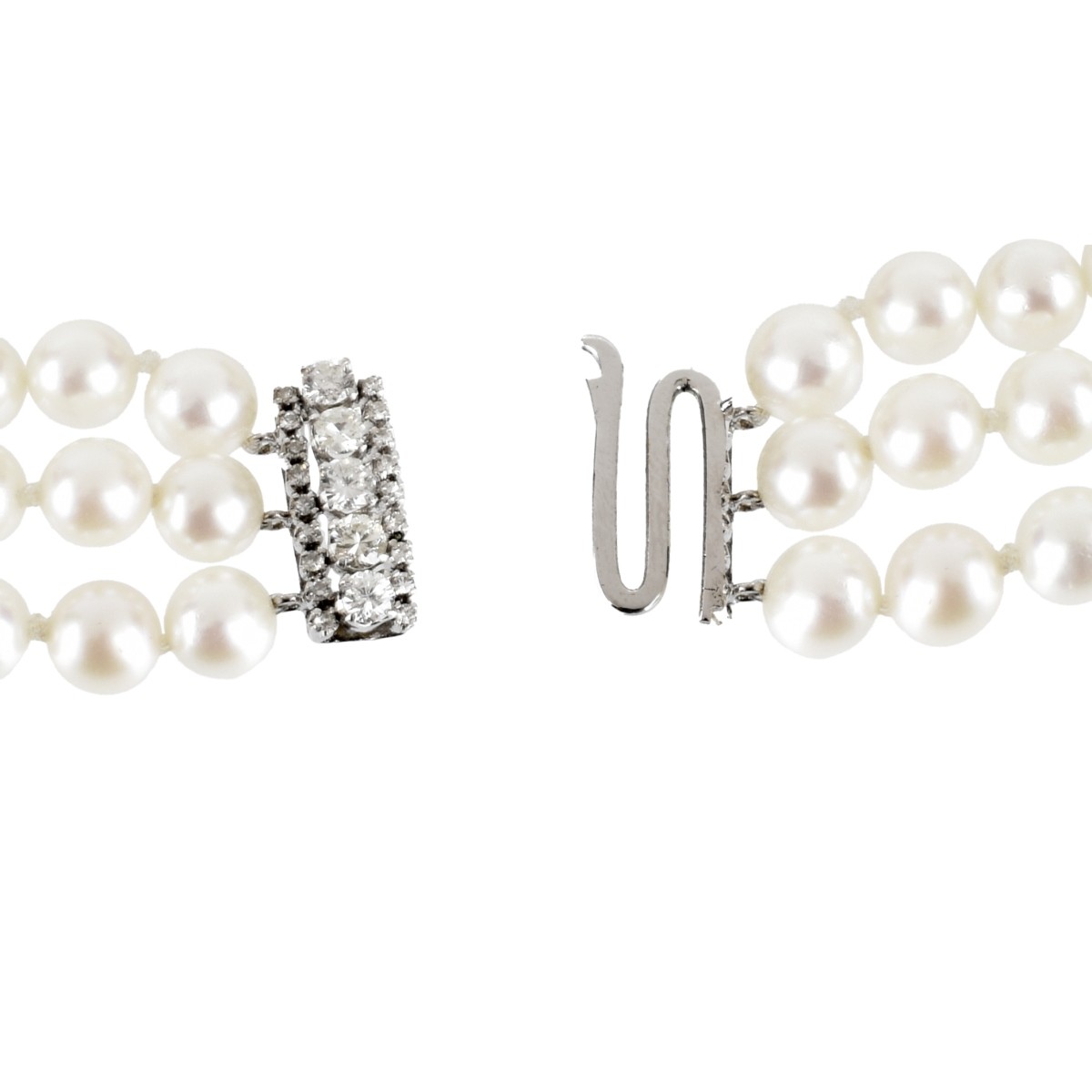 Pearl, Diamond and 12K Bracelet