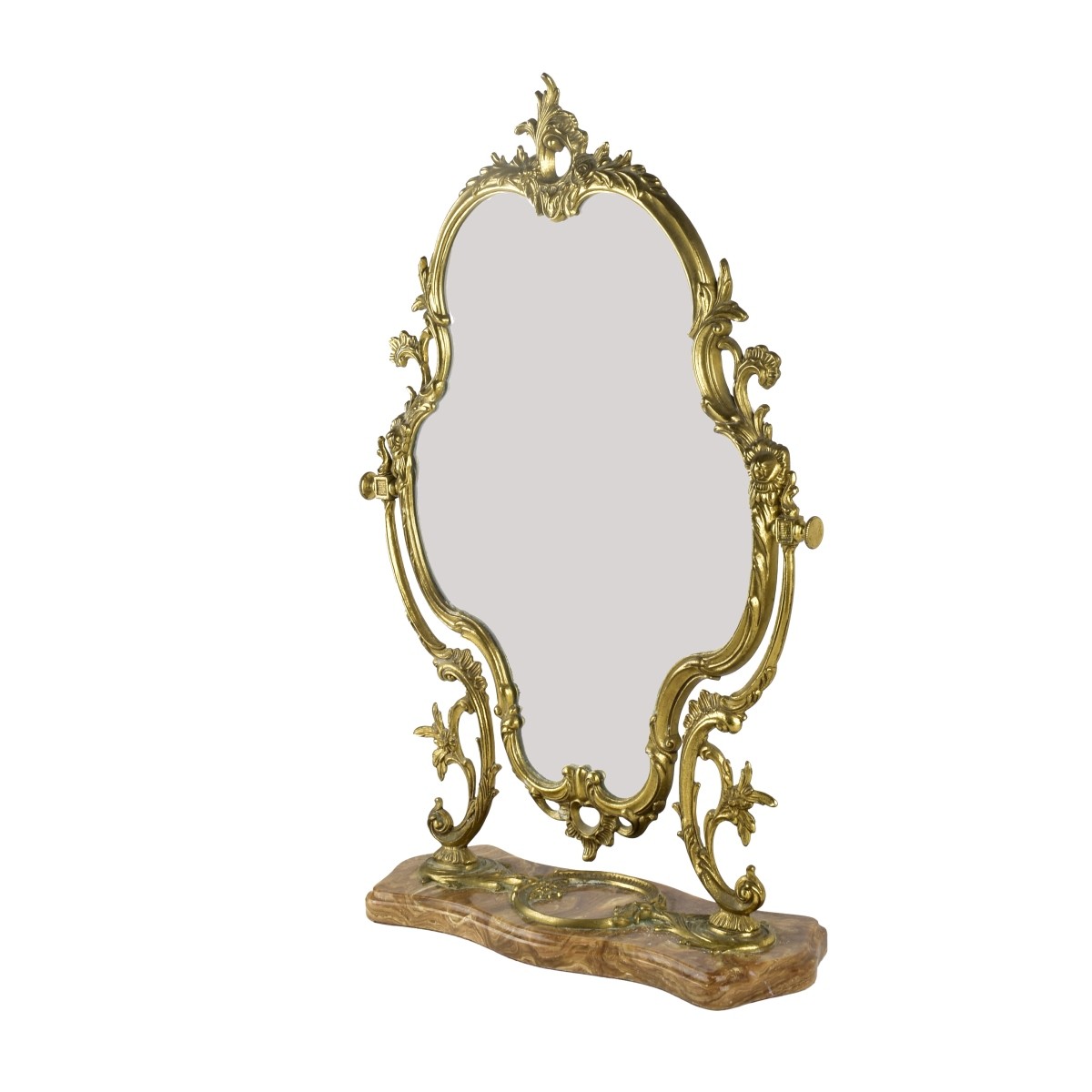 Bronze and Marble Vanity Mirror
