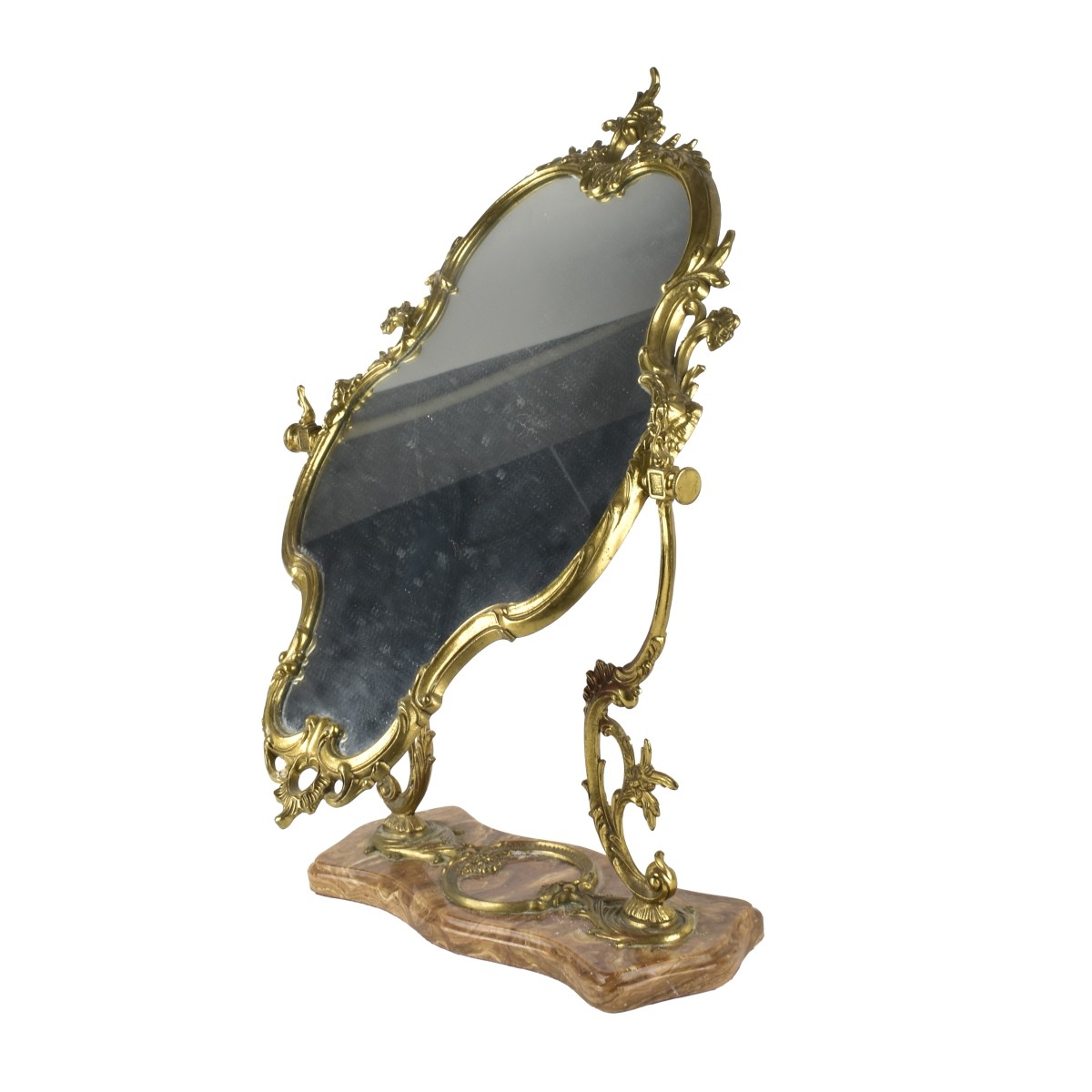 Bronze and Marble Vanity Mirror