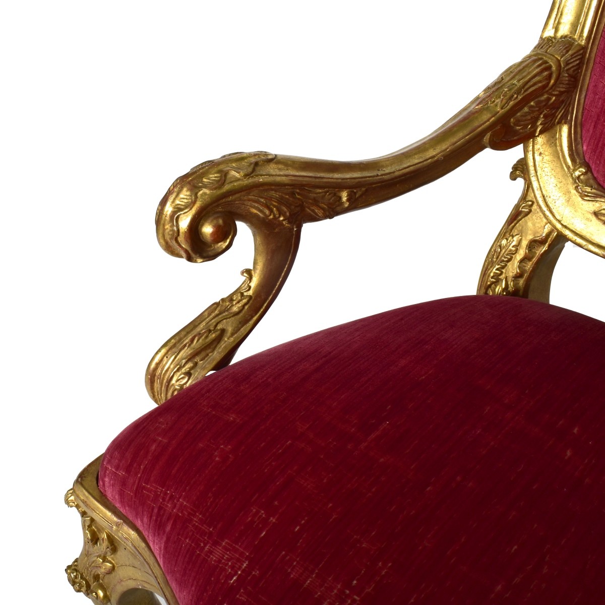 Louis XV-style Carved Gilt Wood Chair