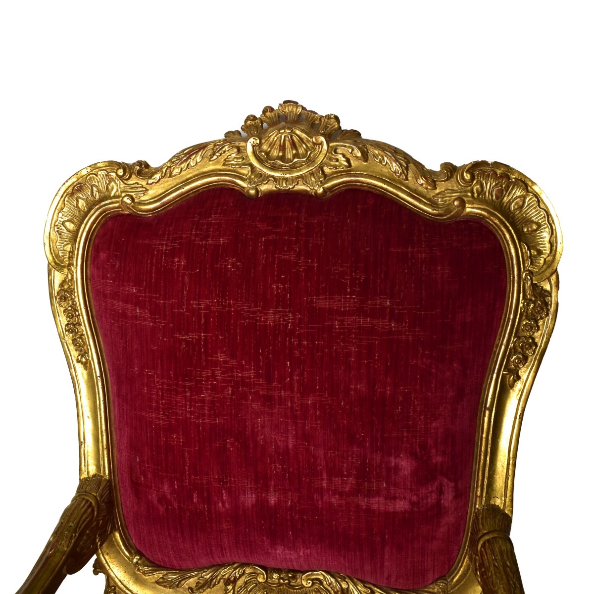 Louis XV-style Carved Gilt Wood Chair