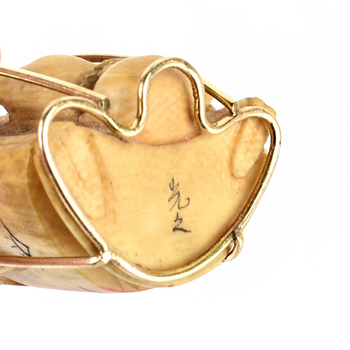 Japanese Netsuke and 14K Pendant