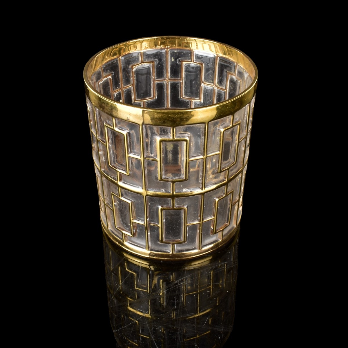 18 Shoji Trellis Gold Glassware