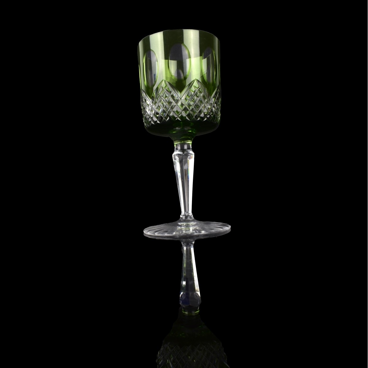 Six Vintage Ajka Glass Stemware